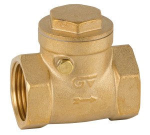 Metal swing check valve NPT threaded ends